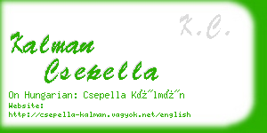 kalman csepella business card